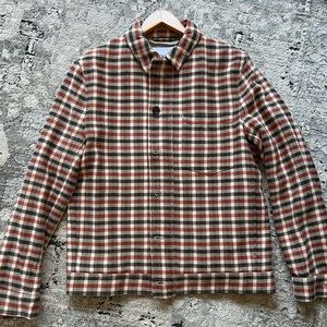 Zara Mens Orange Plaid Jacket
